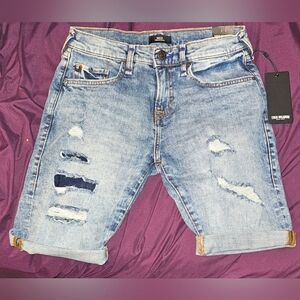 NWT True Religion Rocco Relaxed Skinny Shorts Size 29